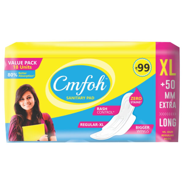 CMFOH XL SANITARY PADS FOR WOMEN 90 PIECES IN A COMBO PACK OF 5 - Image 2