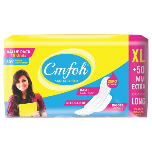 CMFOH XL SANITARY PADS FOR WOMEN 90 PIECES IN A COMBO PACK OF 5