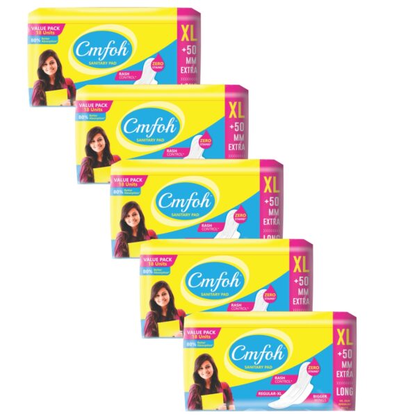 CMFOH XL SANITARY PADS FOR WOMEN 90 PIECES IN A COMBO PACK OF 5 - Image 4